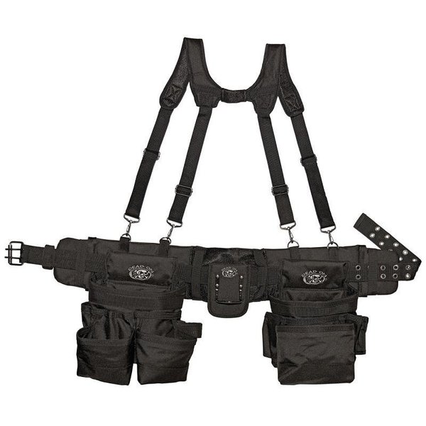 Dead On Tool Rig with Suspenders, Poly Fabric, Black, 30Pocket DO-FR